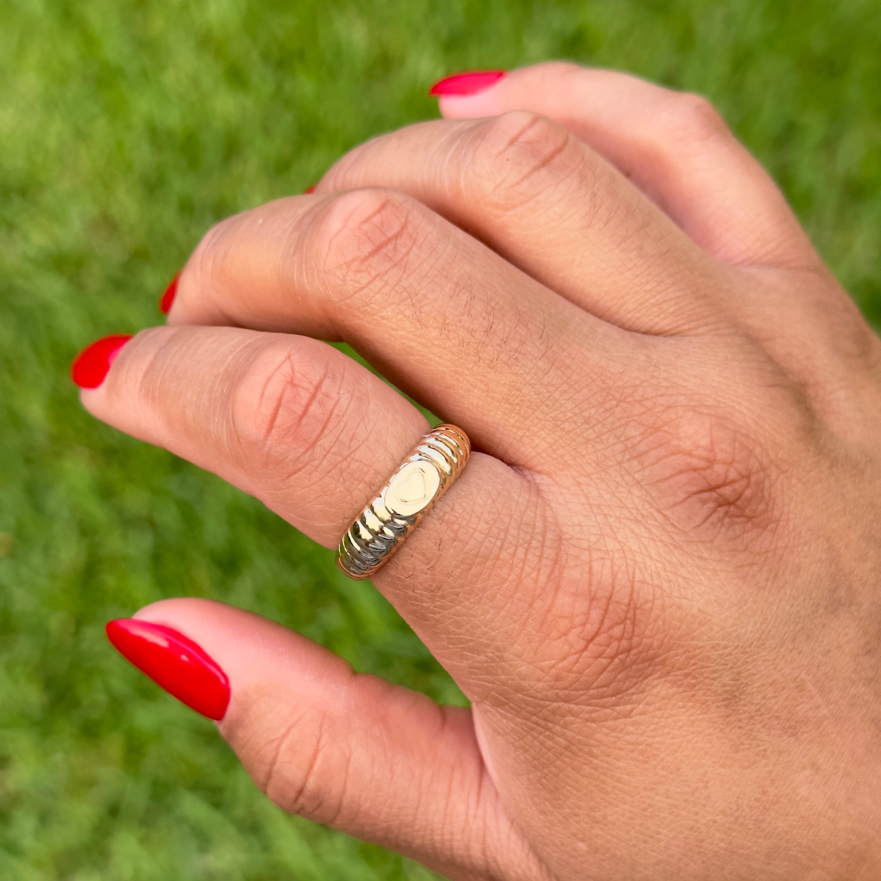 Heart Croissant Ring