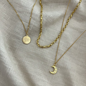 Not All Who Wander Gold Necklace