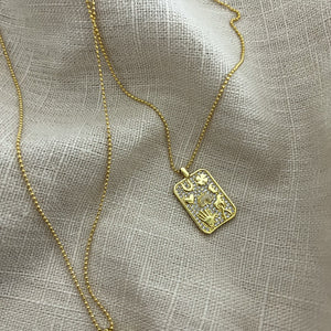 Lucky Square Medallion Necklace